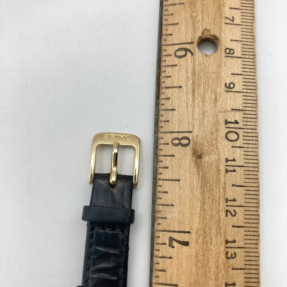Vintage Seiko Women's Tank Watch 18mm Gold Tone 1N01-0LK0 WR New Battery 7.5" - Picture 16 of 16